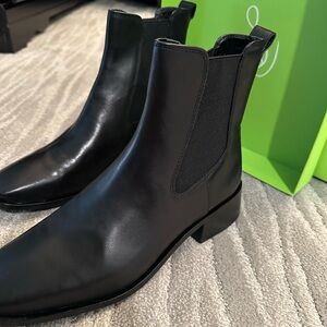 NWT! Sam Edelman Thelma Black Leather Ankle Boot - Size 9